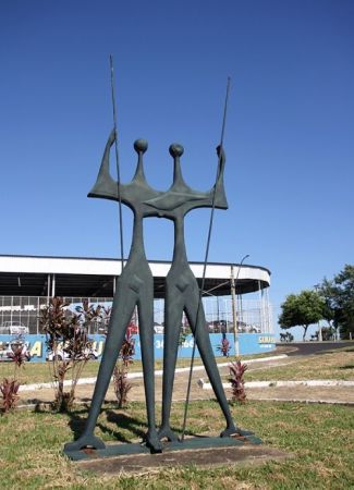 Réplica da Escultura os Candangos